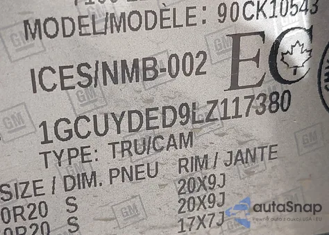 2020 Chevrolet Silverado 1500 4Wd Short Bed Lt/4Wd Standard Bed Lt из США, поврежденный, VIN 1GCUYDED9LZ117380